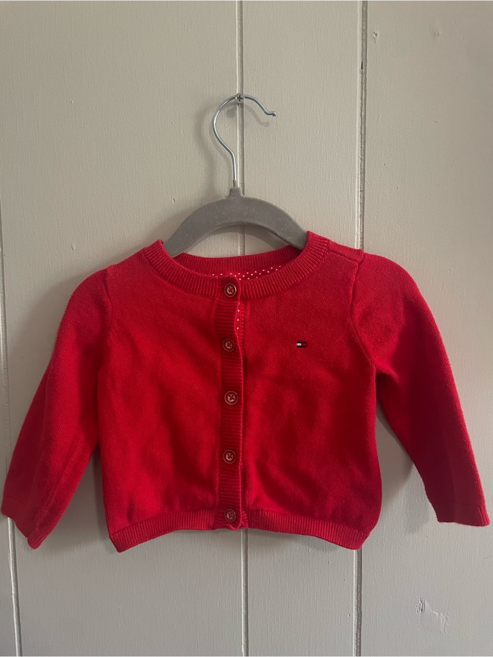 Tommy Hilfiger Bright Red Baby Sweater